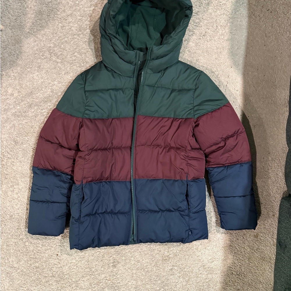 GAP Kids Multicolor Puffer Jacket Size Large